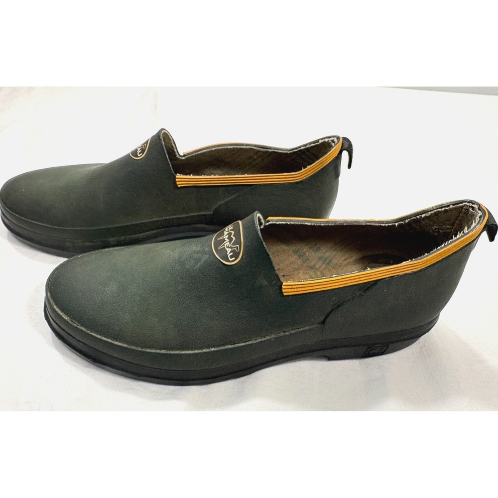 Vtg Le Chameau Mens Gardening Shoes Loafers Slip On Green Round Toe sz 43 US 10